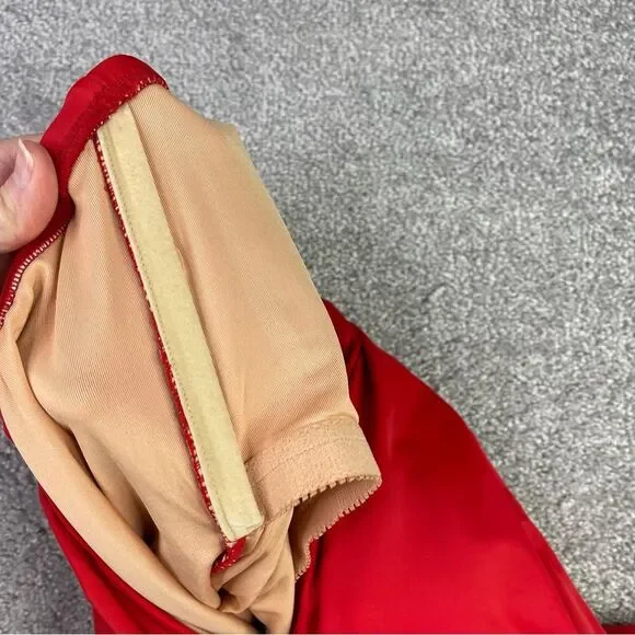 J. Crew Ruched Bandeau One-Piece Swimsuit Women’s 22 Red Strapless Full Coverage - Picture 5 of 10